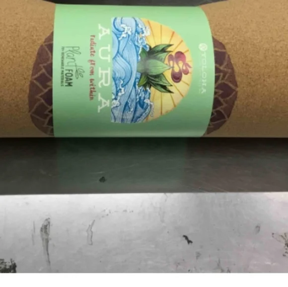 - Yoloha Cork Aura Yoga Mat Chakras Moisture Resistant - Picture 3 of 3